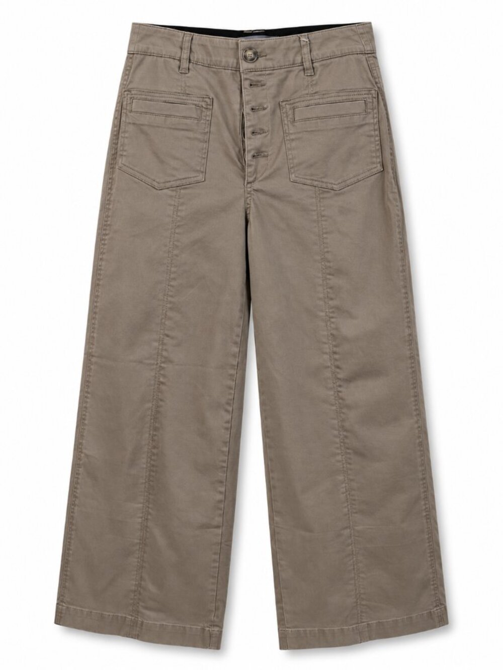 NWT Wit & Wisdom AbSolution Sky Rise Wide Leg Crop Pants Sz 4 Moon Rock